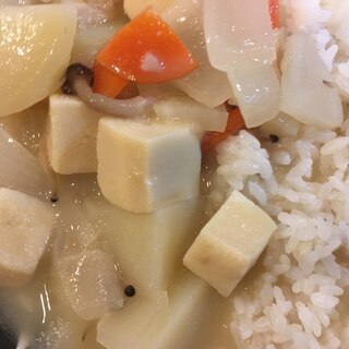 高野豆腐の中華クリーム煮どん